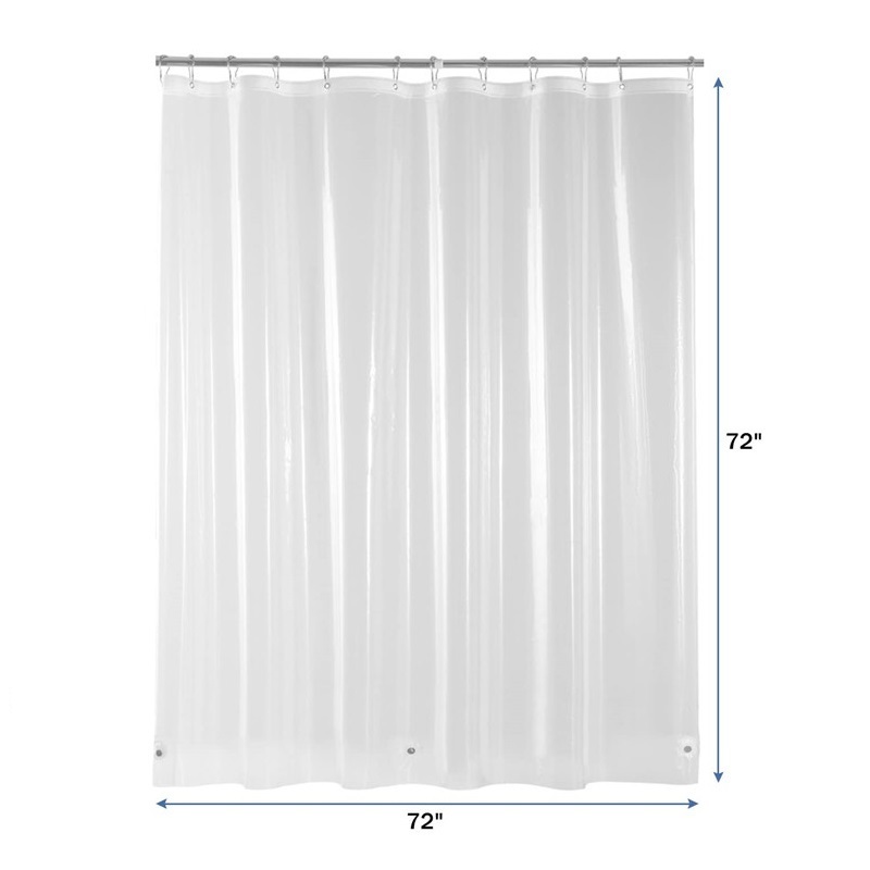 Transparent Clear Bath Shower Curtain Liner Waterproof 72x72 PEVA Bathroom Shower Curtain