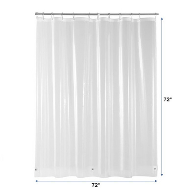 Transparent Clear Bath Shower Curtain Liner Waterproof 72x72 PEVA Bathroom Shower Curtain