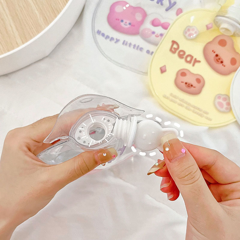 Portable Lovely Cute Hot Water Bag Clear PVC Mini Hot Water Bottle for kids