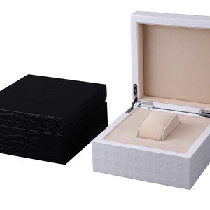 Custom High Grade Wooden lacquered White Watch Box For Gift Packaging