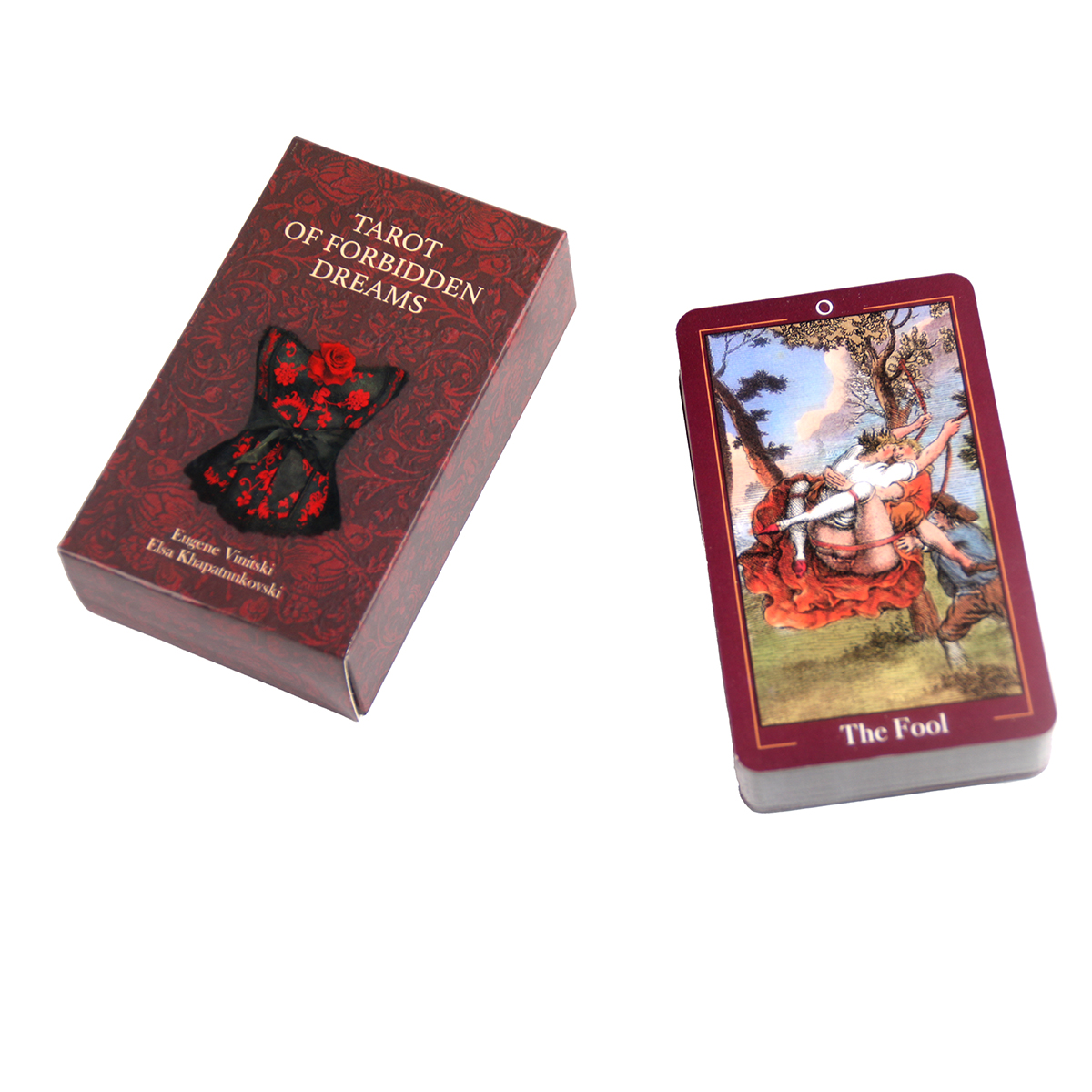 OEM Custom Printing Red Oracle Affirmation Cards Decks Set Tarot Cards With Guidebook