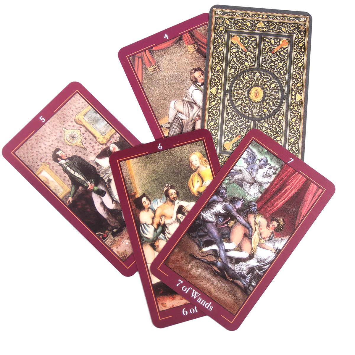 OEM Custom Printing Red Oracle Affirmation Cards Decks Set Tarot Cards With Guidebook