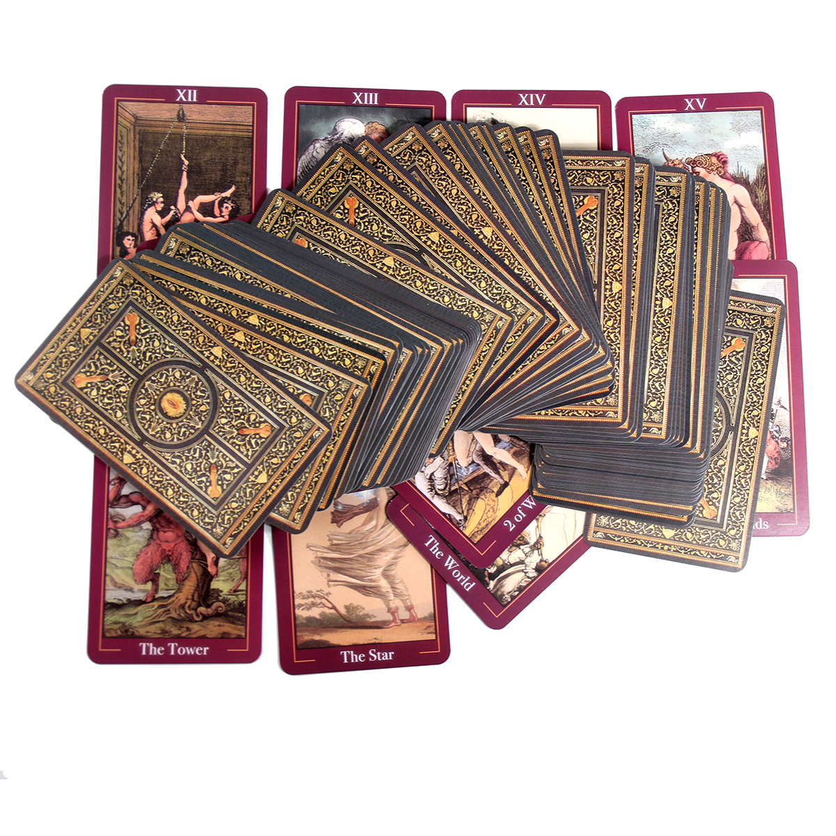 OEM Custom Printing Red Oracle Affirmation Cards Decks Set Tarot Cards With Guidebook