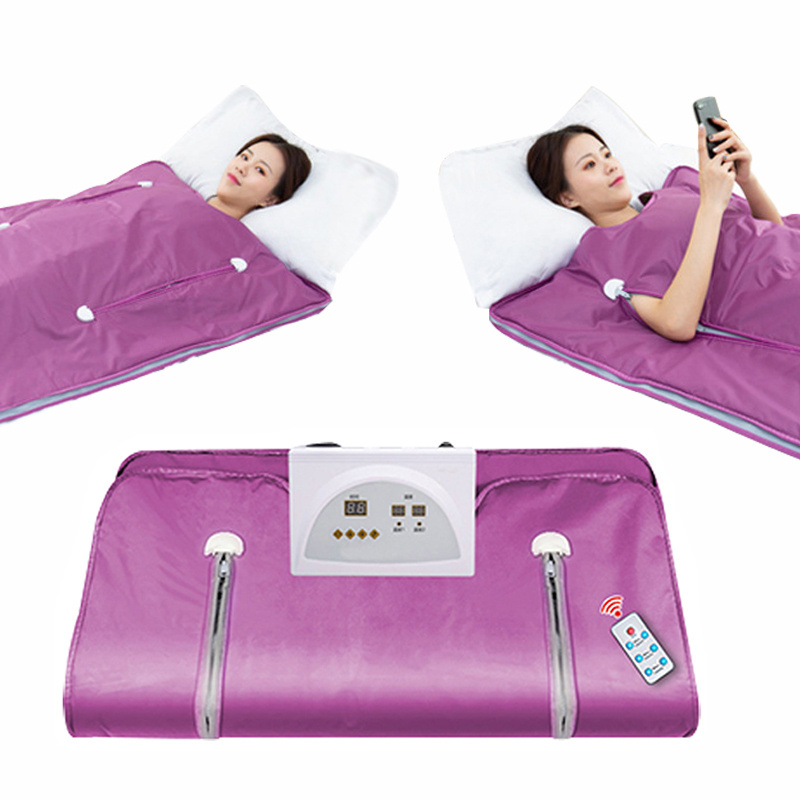 2023 Portable Purple Waterproof Body Heating Far Infrared Sauna Blanket For Body Wrap Weight Loss And Detox