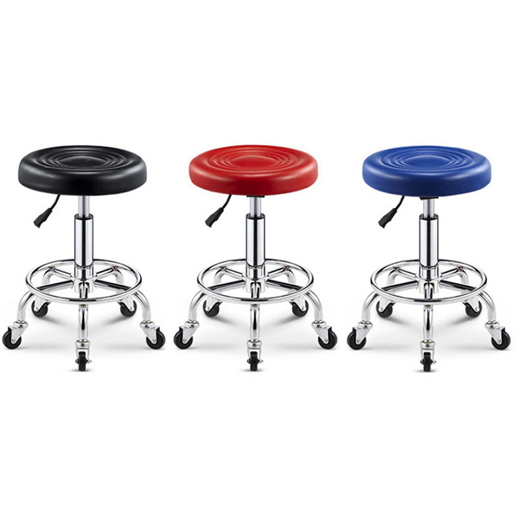 Adjustable Height Swivel Medical Clinic Classic Style Tattoo Spa Salon Barber Shop Stool Chair With Wheels