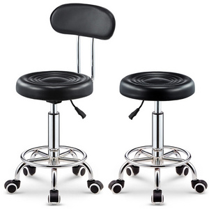 Adjustable Height Swivel Medical Clinic Classic Style Tattoo Spa Salon Barber Shop Stool Chair With Wheels