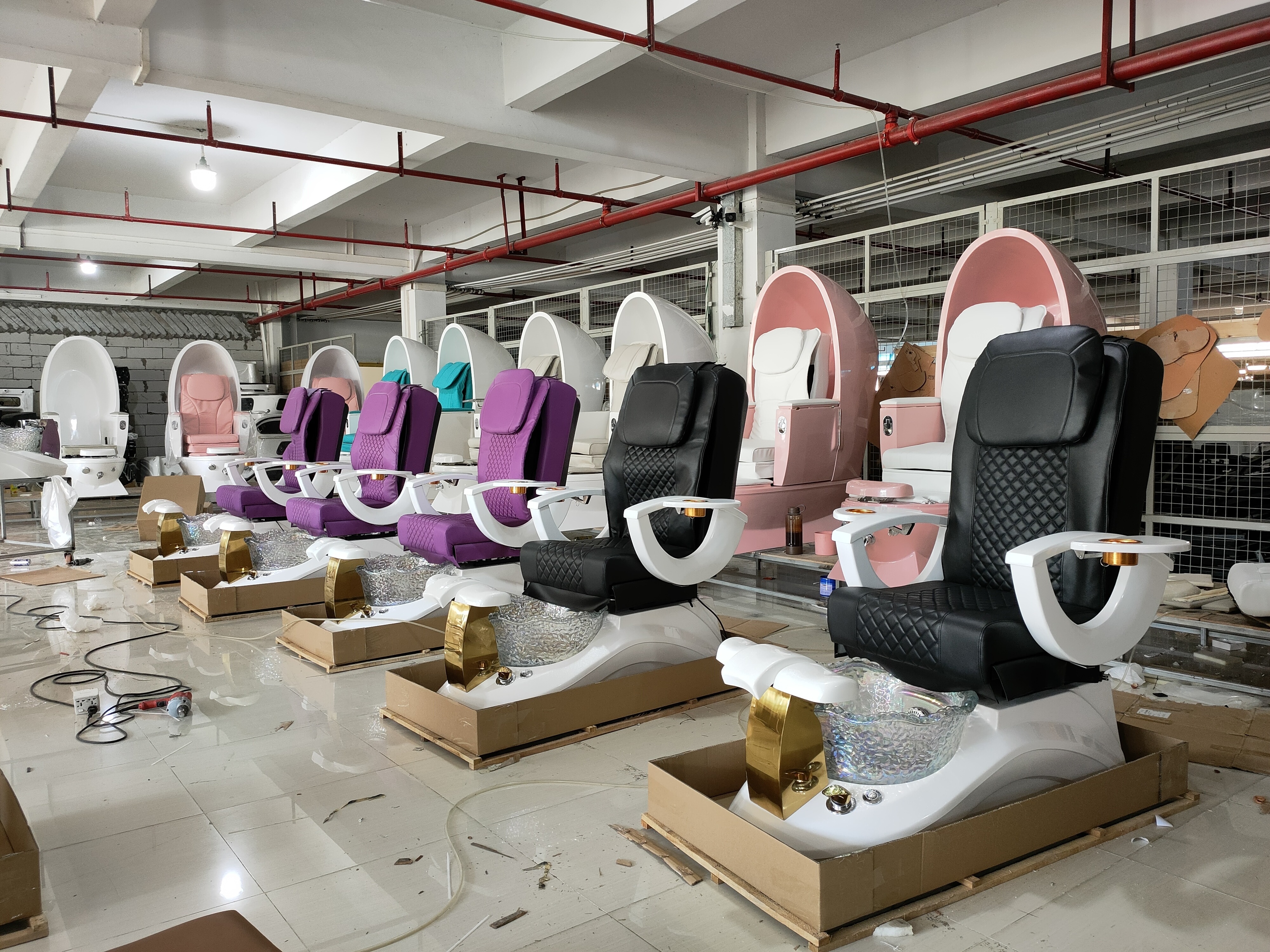 2023 Furniture Equipment Electric Massage Manicure Foot Spa Luxury Pedicure Chairs For Nail Salon