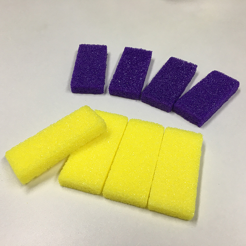 Wholesale Foot Care Tool Nail Salon Used Disposable Colorful PU Foot File Pads Mini Sponges Pumice Stone for Foot