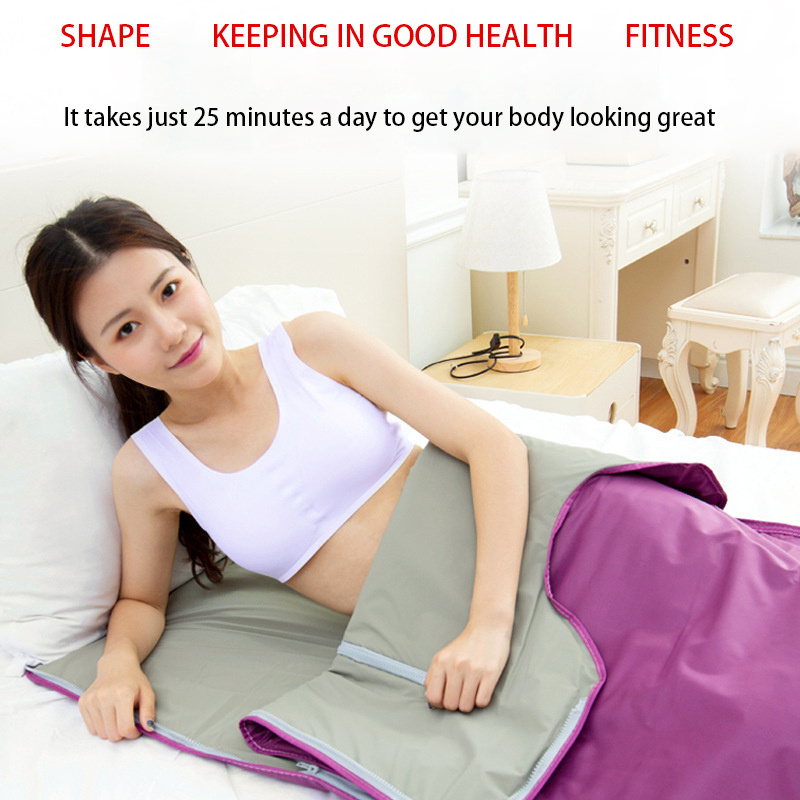 2023 Portable Purple Waterproof Body Heating Far Infrared Sauna Blanket For Body Wrap Weight Loss And Detox