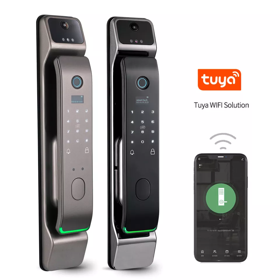 TOPTEQ KDS2 3D Face Smart Door Lock with Camera High Quality Tuya Wifi Door Lock Lock Manufacturer