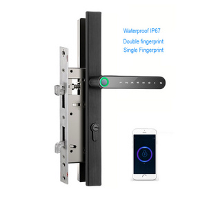 Waterproof double fingerprint gate digital lock automatic electronic code door lock