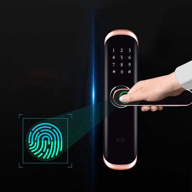 Fingerprint door lock waterproof outdoor gate access control with TTlock app and passcode IC card keyless front electronic lock