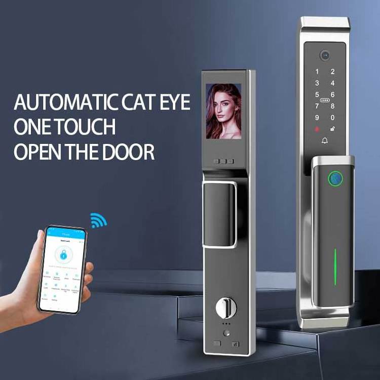 TOPTEQ Z1 Smart Automatic Door Lock 8 Languages Intelligent Lock TTlock App Unlocking 6068 Mortise Lock with Face Camera