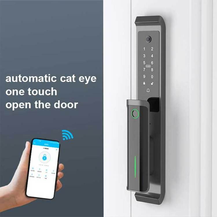 TOPTEQ Z1 Smart Automatic Door Lock 8 Languages Intelligent Lock TTlock App Unlocking 6068 Mortise Lock with Face Camera