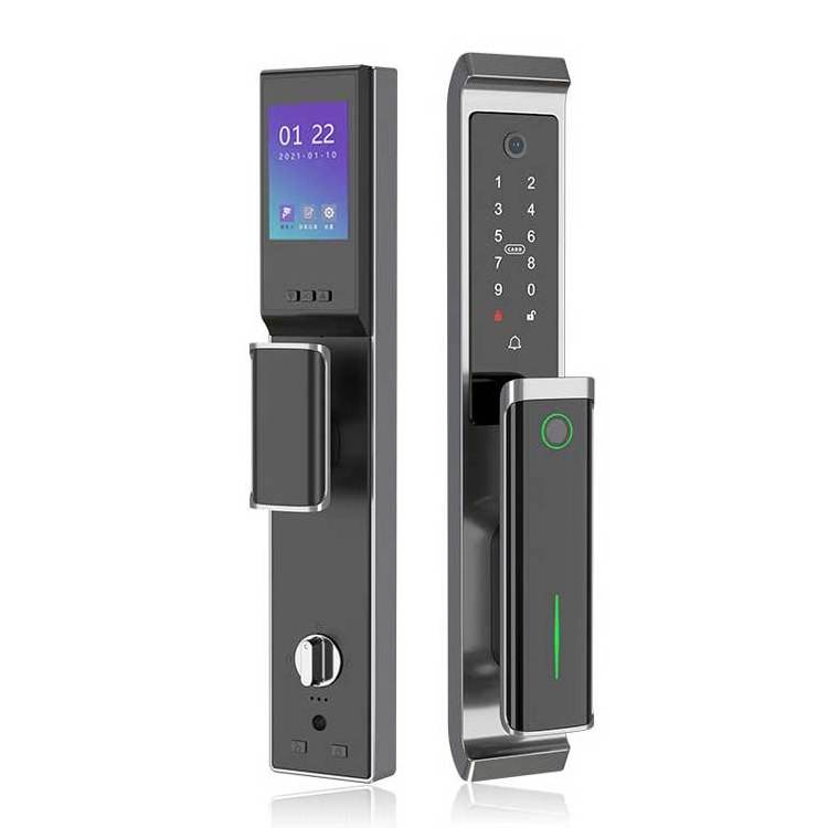 TOPTEQ Z1 Smart Automatic Door Lock 8 Languages Intelligent Lock TTlock App Unlocking 6068 Mortise Lock with Face Camera