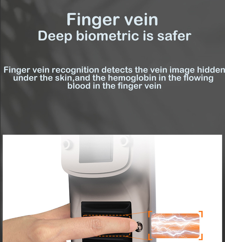 Smart finger vein code electronic data lock with smart home camera for authors