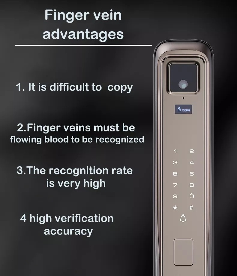 keyless entry door lock 3d face recognition smart door lock finger vein lock with Xhome cerradura inteligente