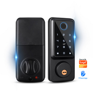 TOPTEQ A1 New Deadbolt Lock Keyless Entry Tuya TTlock Deadbolt Lock Touch Digital Keypad Electronic Deadbolt Lock