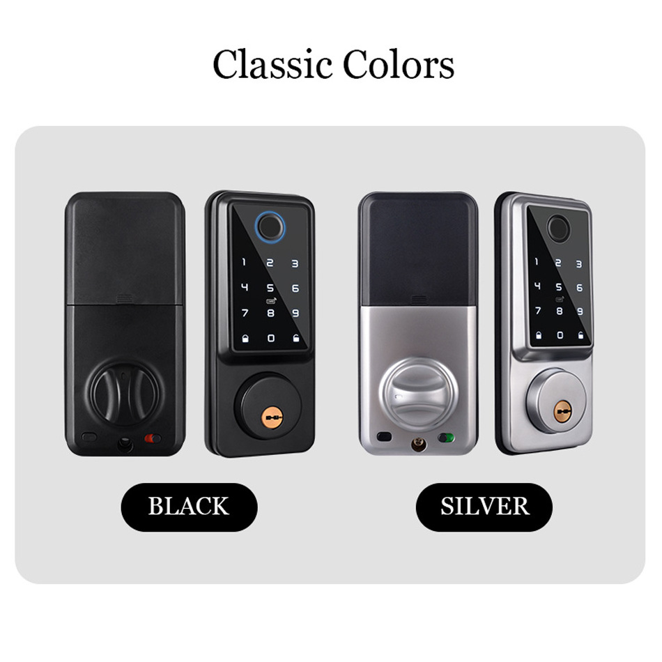 TOPTEQ A1 New Deadbolt Lock Keyless Entry Tuya TTlock Deadbolt Lock Touch Digital Keypad Electronic Deadbolt Lock