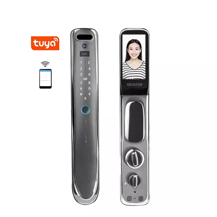 Topteq S17 smart lock front door  ttlock wifi front adoor lock tuya smart door lock with camera