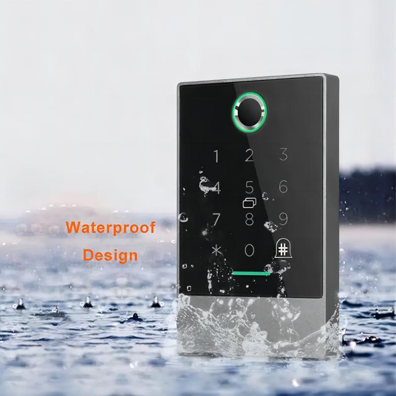 TOPTEQ K2 Waterproof RFID Access Control Keypad Digital Door Knob Lock With Electronic Fingerprint Keypad