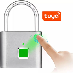 TOPTEQ L2 padlock fingerprint security padlock smart tuya smart lock  padlock fingerprint blue tooth lock tuya mini drawer latch