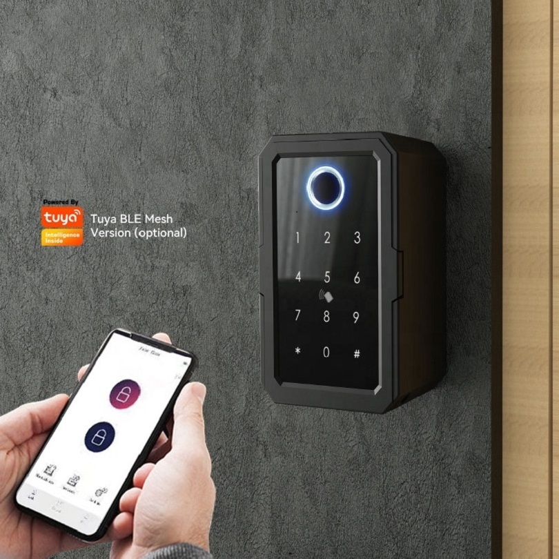 Smart Key Lock Box Waterproof Safe Digital Lock Fingerprint Portable Password  Wifi Smart Lock With Usb