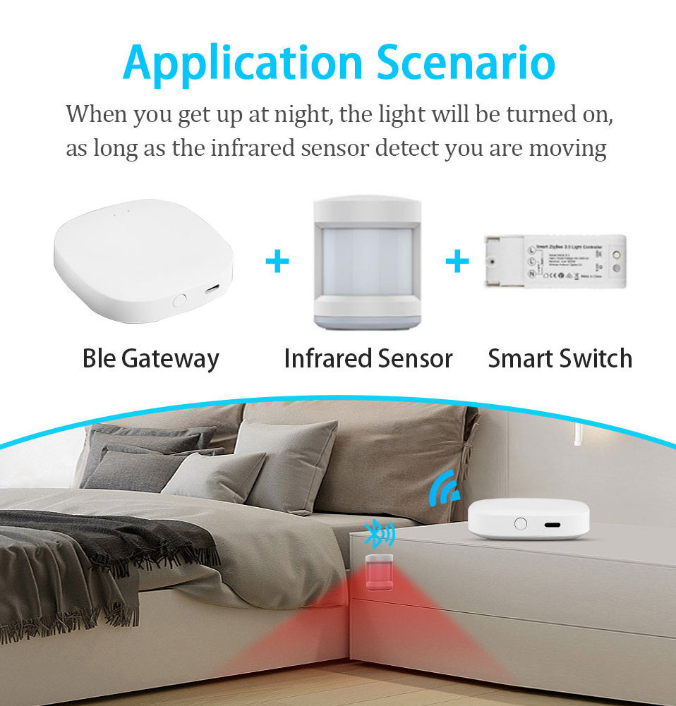 TOPTEQ BG5 Smart Lock Gateway Wifi BLE Tuya Remote Control With Alarm System For Smart Home Alexa Google Home