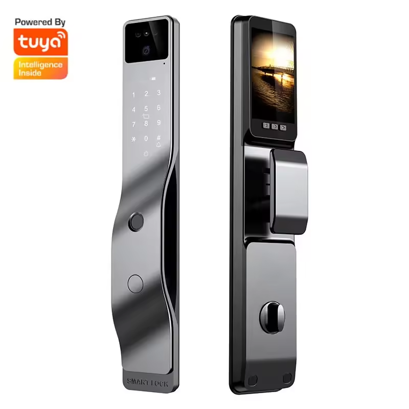 TOPTEQ X11 Tuya Facial Recognition Door Lock Smart Door Lock Wifi With 3d Face Recognition Smart Lock Door With Camera