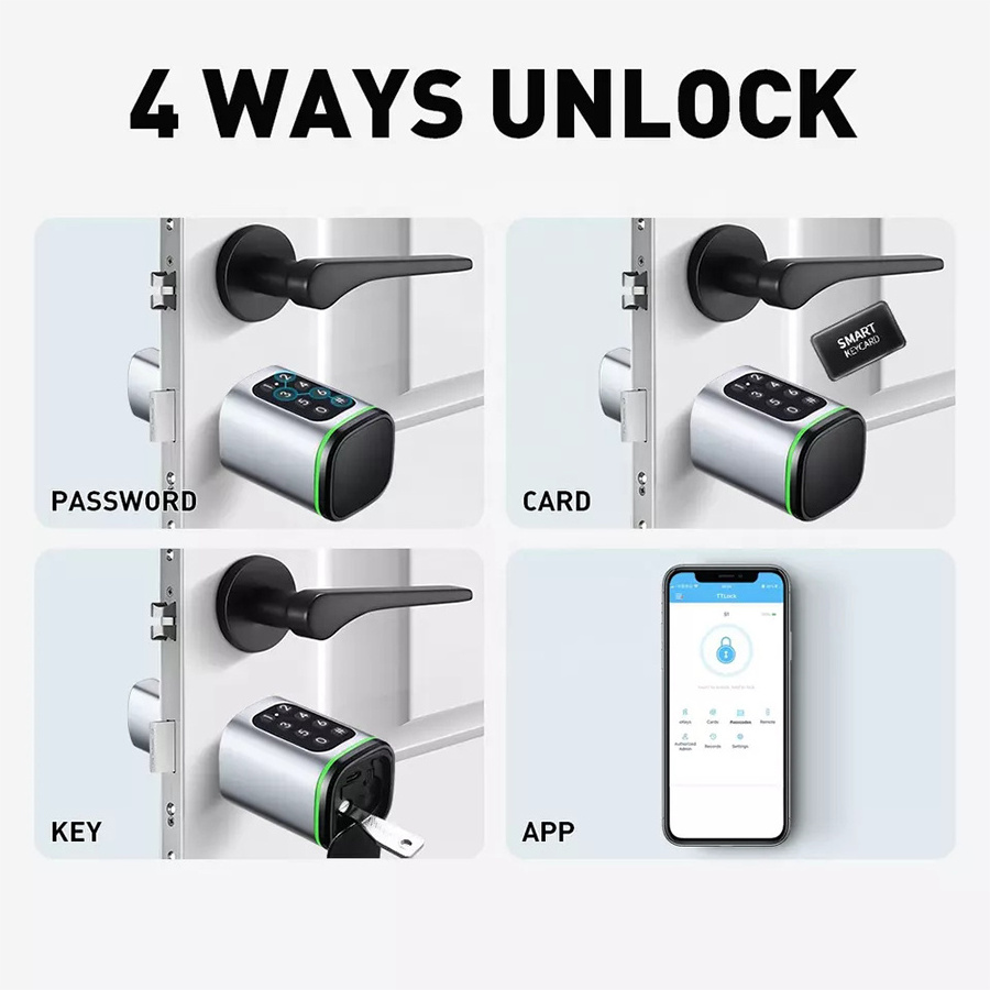 Quality Competitive Price Key Smart TTlock Tuya App Passcode Cylinder Door Lock Set With Master Key