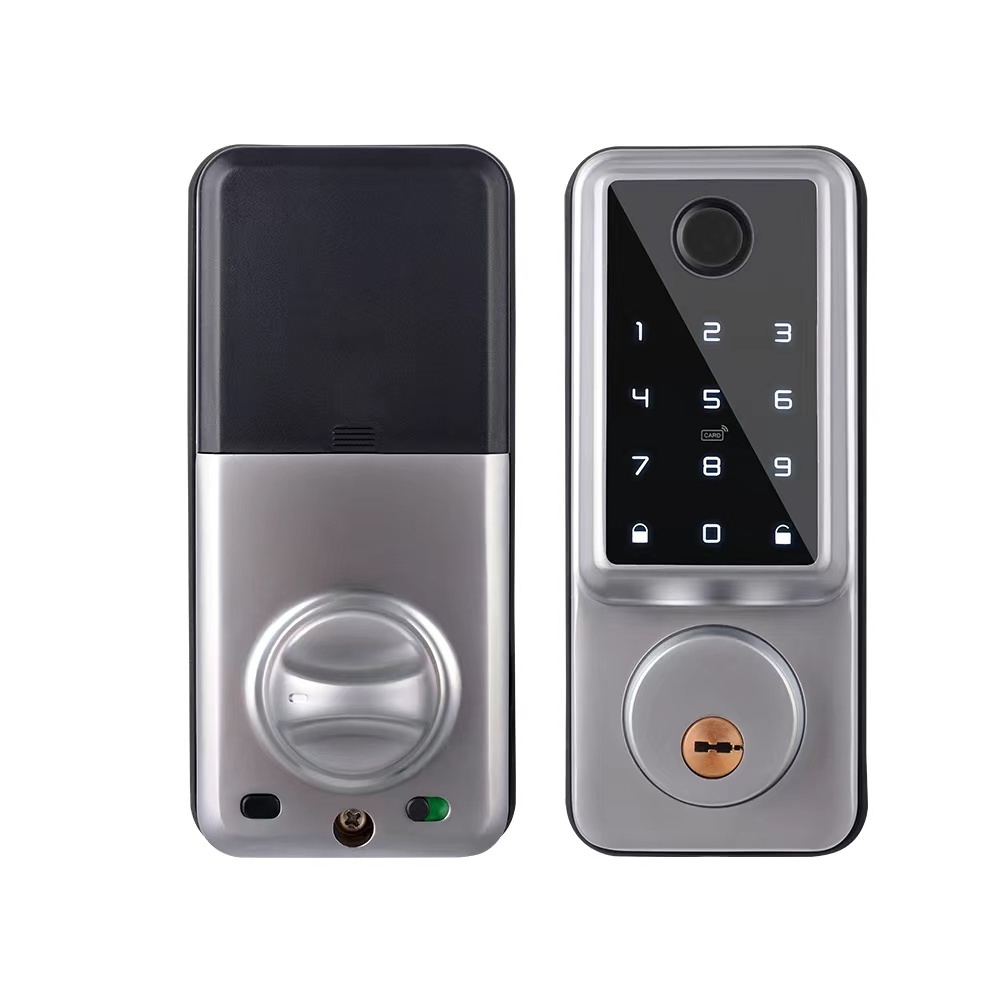 TOPTEQ A1 New Deadbolt Lock Entry Tuya Wifi TTlock Ble Deadbolt Lock Touch Digital Fingerprint Electronic Deadbolt Lock