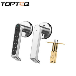 TOPTEQ Innovative Design Bedroom Door Handles Lock Intelligent Fingerprint Electronic Lock for Door Stainless Steel 304