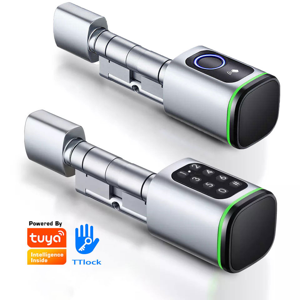 TOPTEQ S1F S1K New Cylinder Lock Card Fingerprint Tuya Ttlock Digital Cabinet Lock Adjustable Cylinder Lock