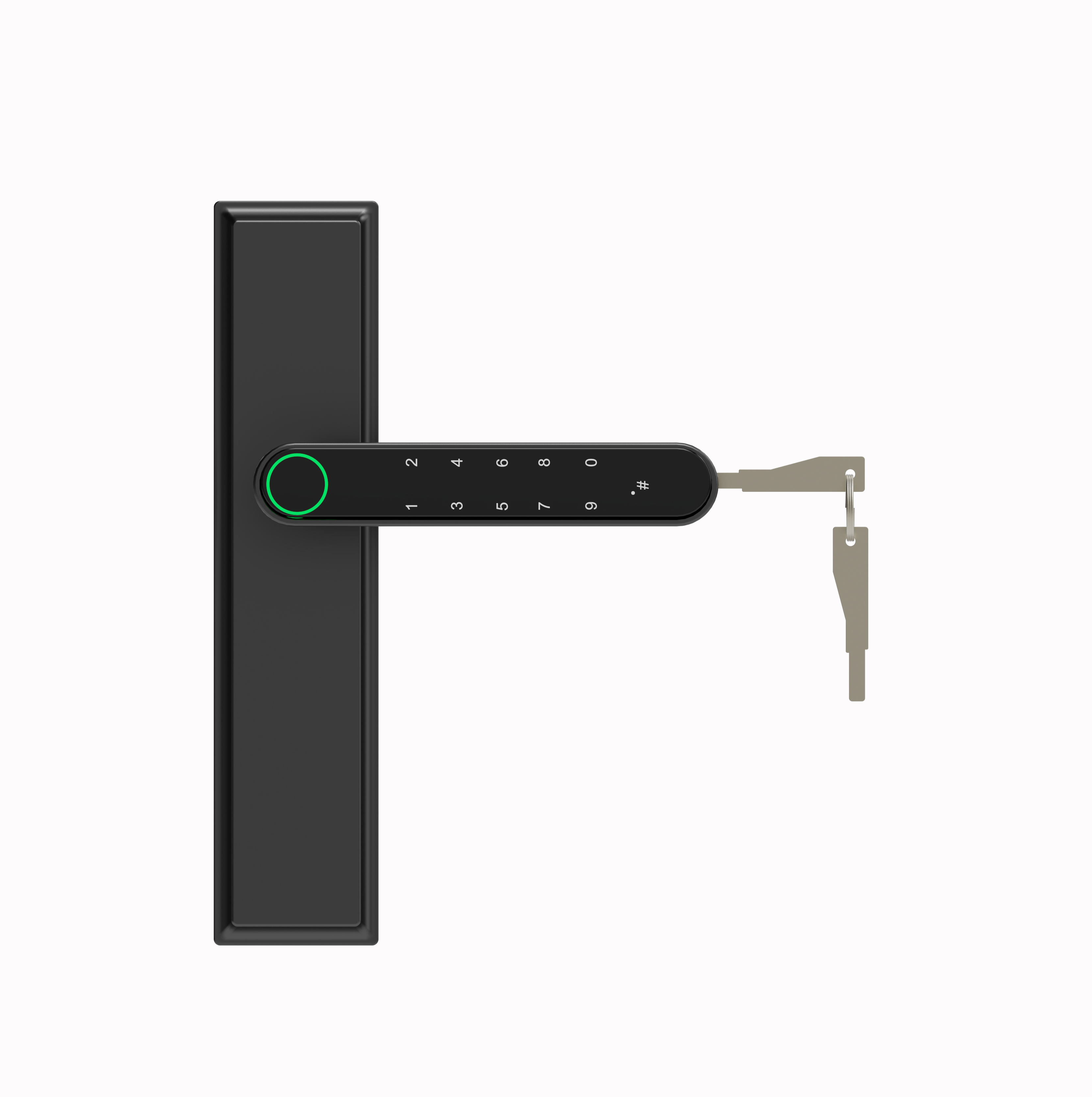 Industrial Price Door Handle Smart Lock Modern Black Lever Handle Door Lock With Key Safe Lockset Exterior Door tuyalock