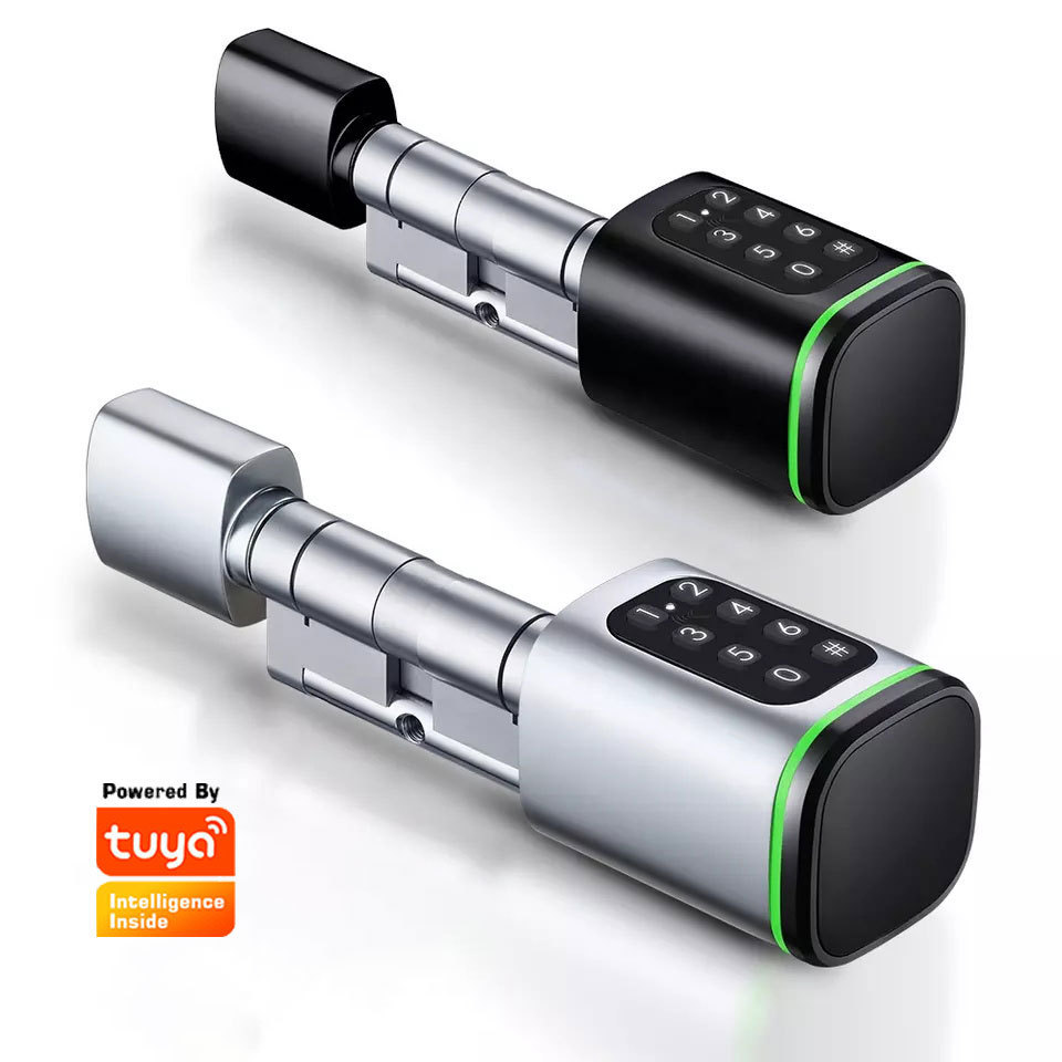 TOPTEQ S1F S1K New Cylinder Lock Card Fingerprint Tuya Ttlock Digital Cabinet Lock Adjustable Cylinder Lock