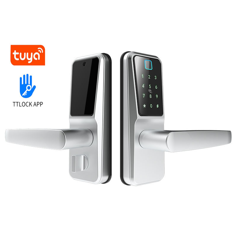 Tuya smart App remote dynamic password wood door lock smart fingerprint door lock for bedroom Home