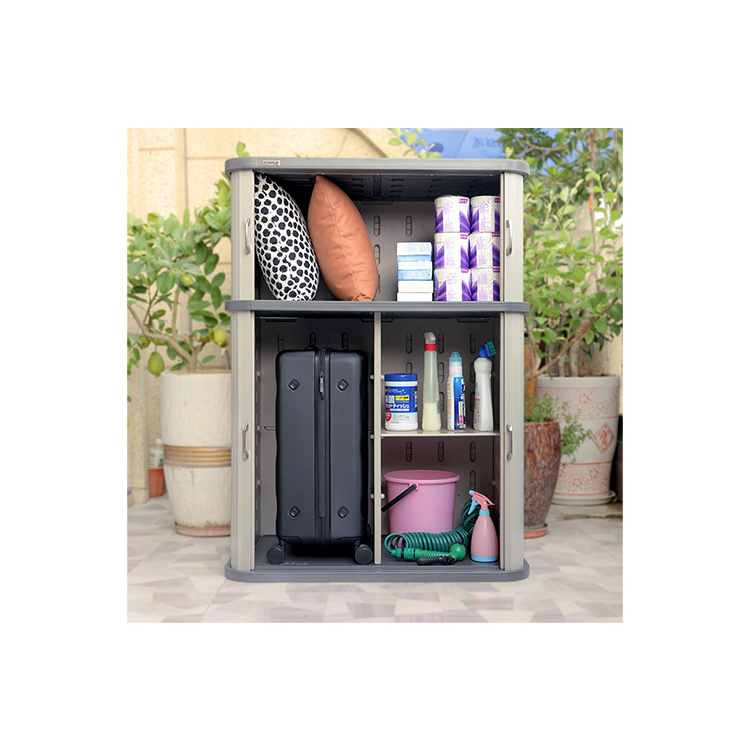 good quality storage for apartments modern plastic balcony cabinet locker waterproof outdoor storage cabinet