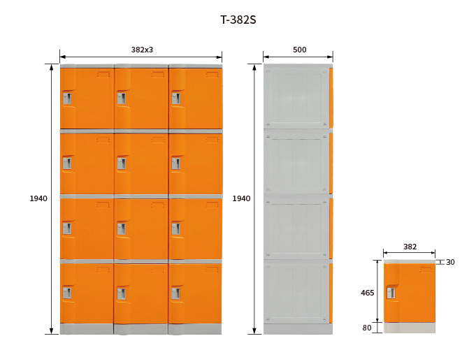 anti corrosion waterproof plastic beach locker