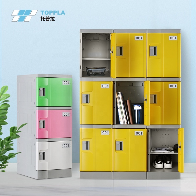 abs plastic staff lockers cabinet with pin code