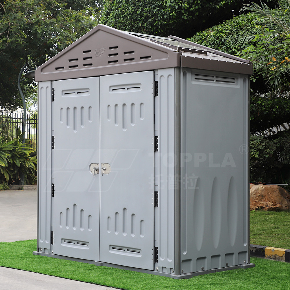 Multi-Function 2 room Store Storage Combined Plastic Shed Outdoor Storage with Locking System