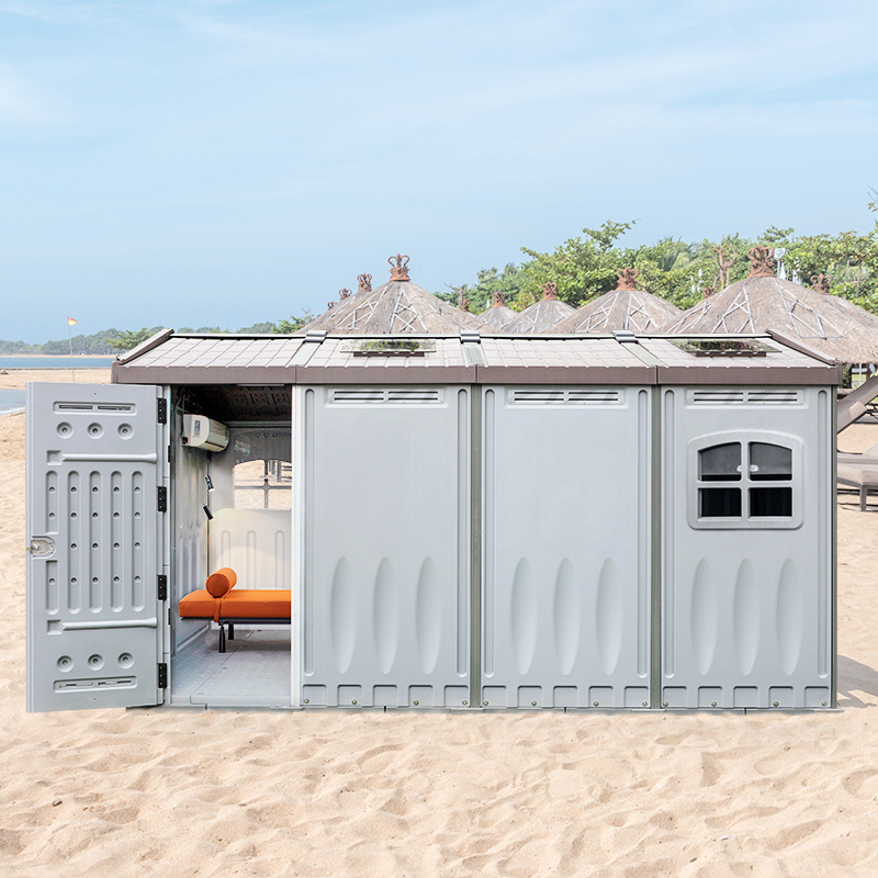 luxury shed house outdoor hdpe plastic high quality temporary house comfortable shed house outdoor for sale