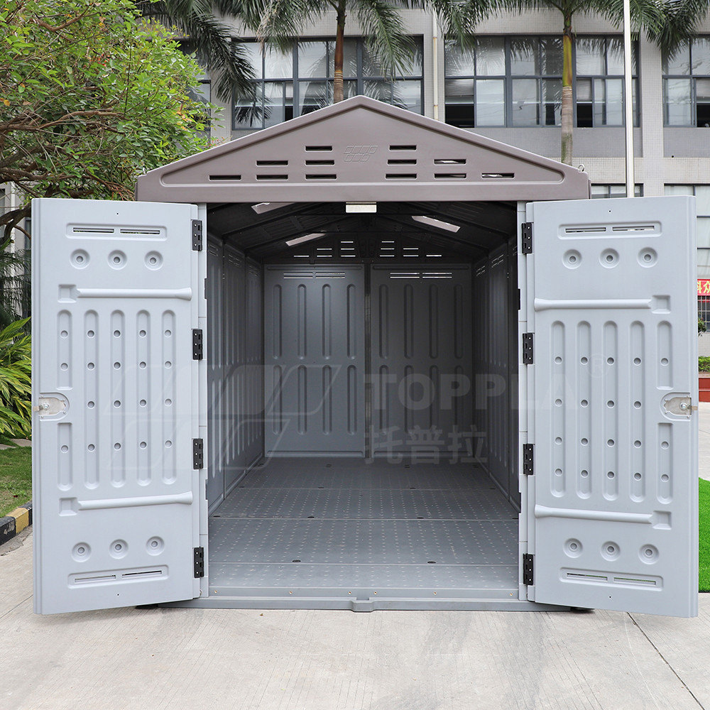 Four- room big size HDPE Plastic outdoor storage shed