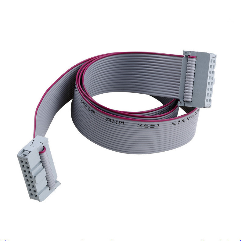 SHENZHENTP 20CM 16-Pin IDC Connector Flat Ribbon Cable with Black 2.54mm FC Dual Row Female to Female Sockets