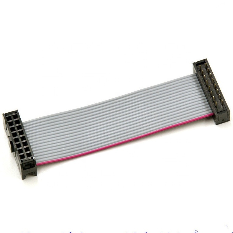 SHENZHENTP 20CM 16-Pin IDC Connector Flat Ribbon Cable with Black 2.54mm FC Dual Row Female to Female Sockets