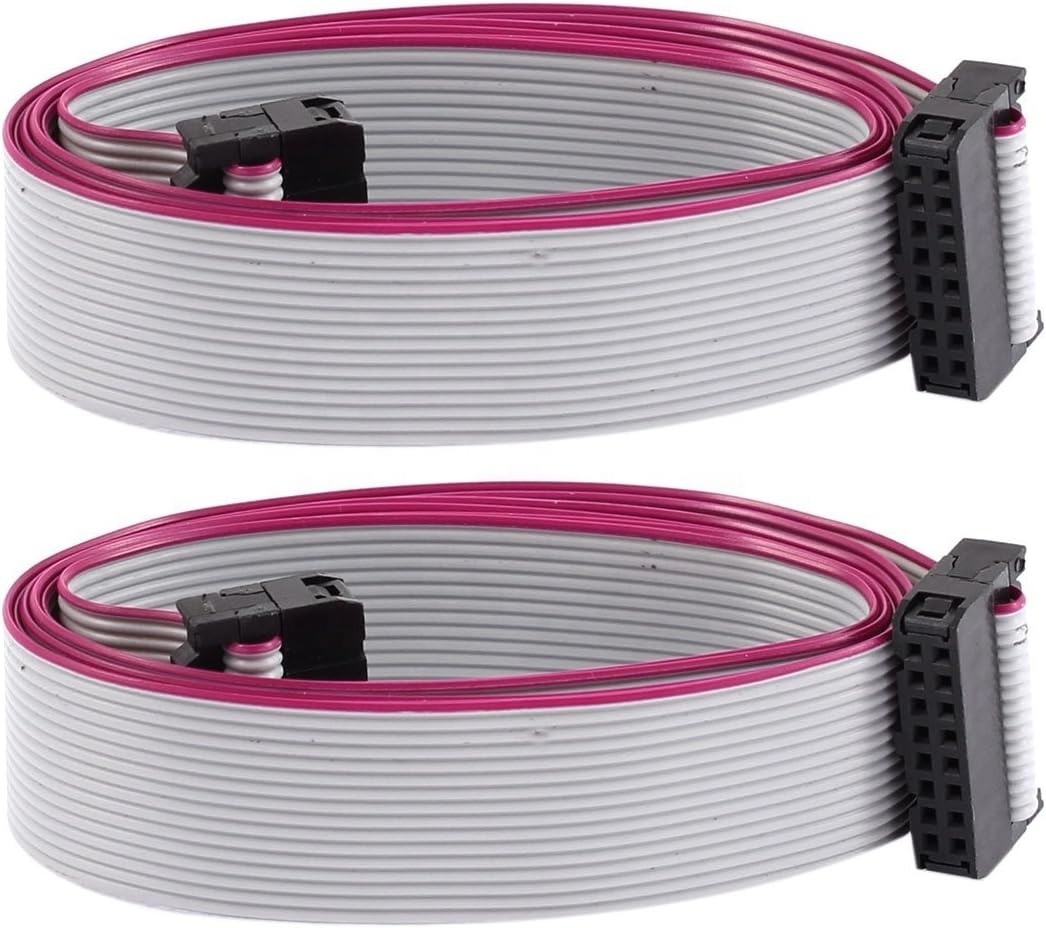 SHENZHENTP 1M Length 2.54mm Pitch IDC 16-Pin Dual Female Connector Flat Ribbon Cable Wire