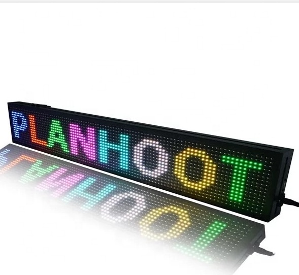 Shenzhen TP P10 Red Color 2560x640mm Exterior Temperature / Data / Time  LED Sign