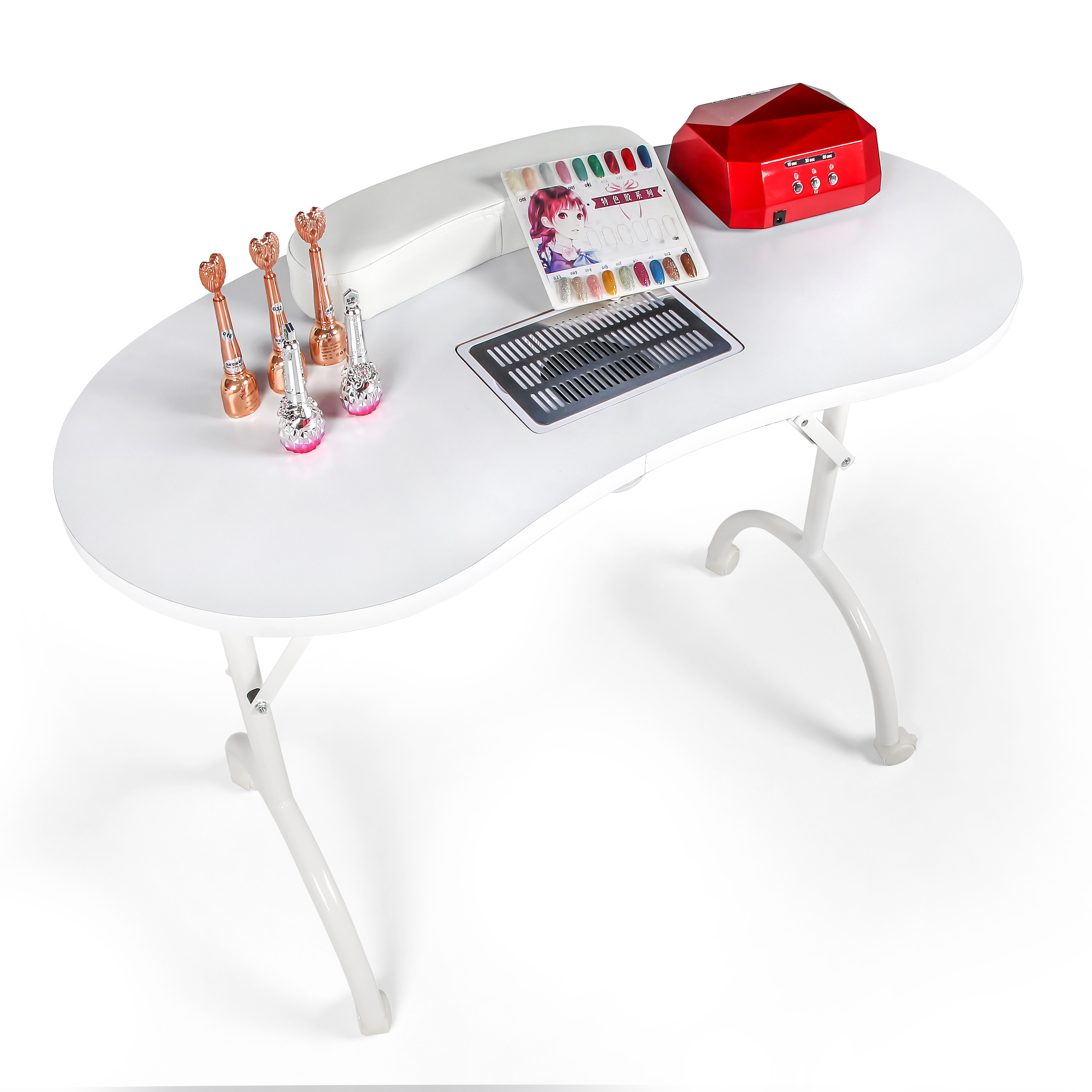 Multifunction Manicure station Nail Technicians Salon Manicure Table with Exhaust Fan Cushion