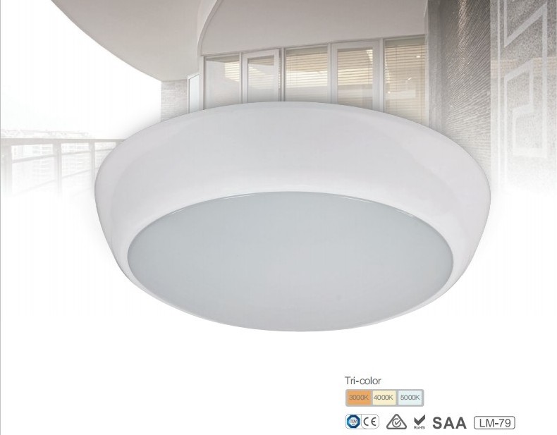 Toppo Modern 2D Design semi-flush mount ip65 ceiling light round emergency bulkhead light led bathroom ceiling light