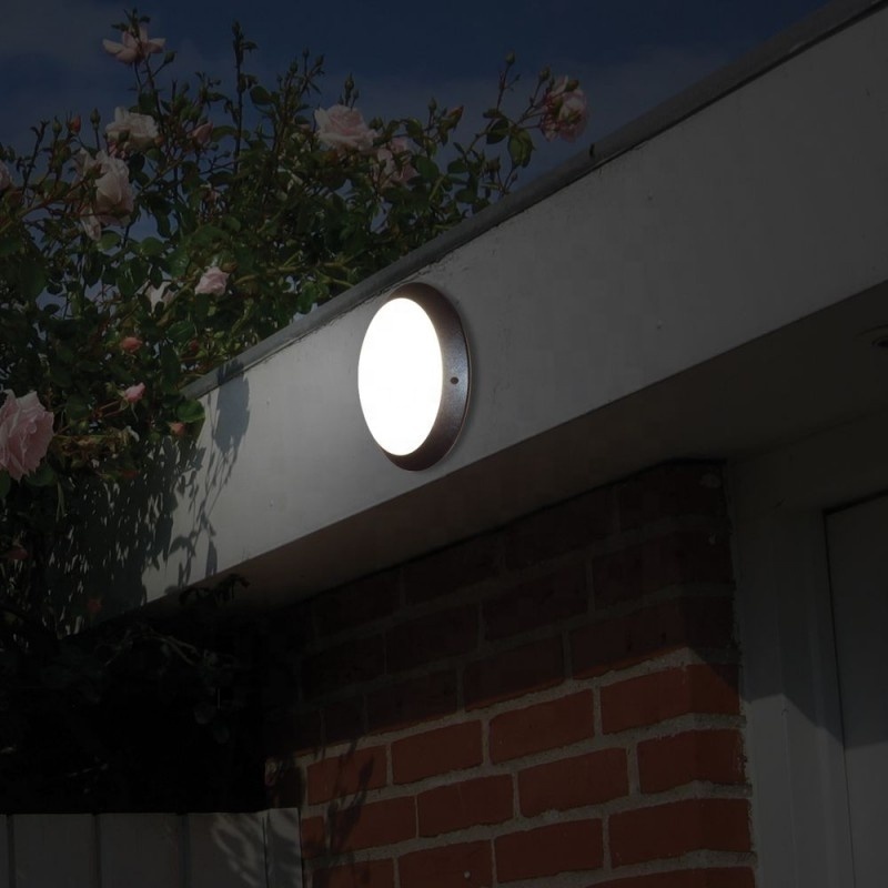 semi-Flush mount 2D Bulkheads light IP65 waterproof black garden light outdoor wall lamp emergency ceiling light