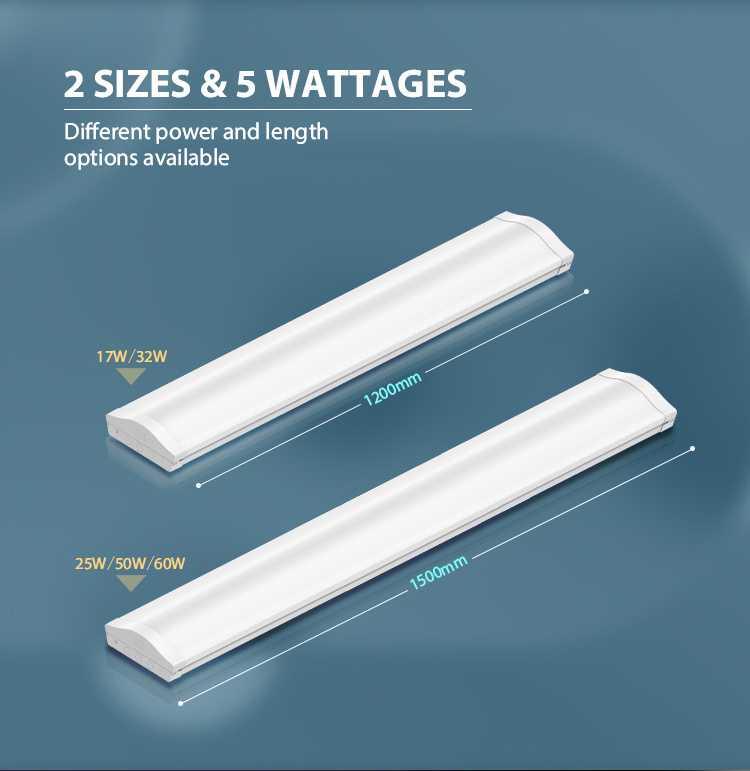 Toppo 36W AC200-240V aluminum160LM/W triproof batten tube light led batten light 4 ft linear batten lights for industrial